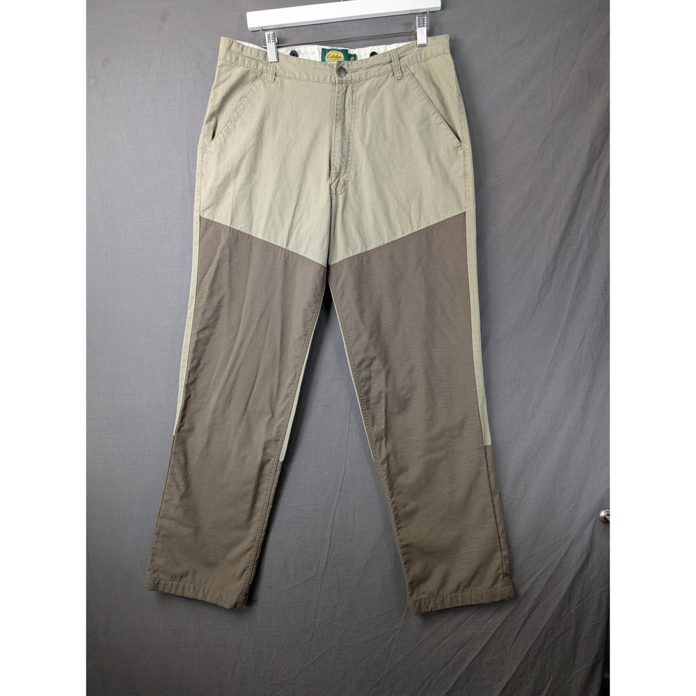 Cabelas Mens Brush Pants Upland Hunting Field Khaki Brown 34 Regular 5914